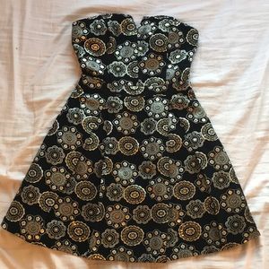 Gold Strapless Dress!